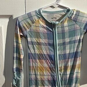 Little Sleepies 12-18m Pastel Plaid Zippy